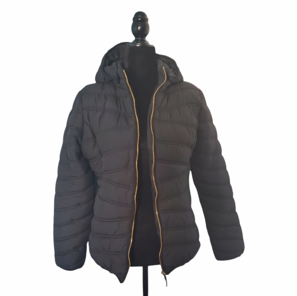 Roosevelt American College Black Puffer Jacket - Picture 2 of 4